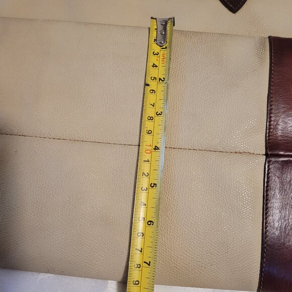 Furla Leather Tote - Cream Leather with "Furla" Logo - Leather Handles/Trim - Picture 3 of 10